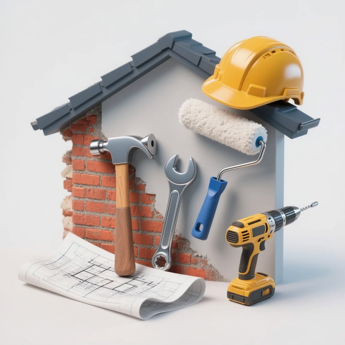 Working inside house